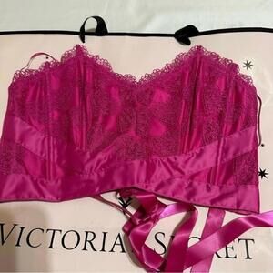 Victoria secret Heart Embroidery Strapless Corset Top